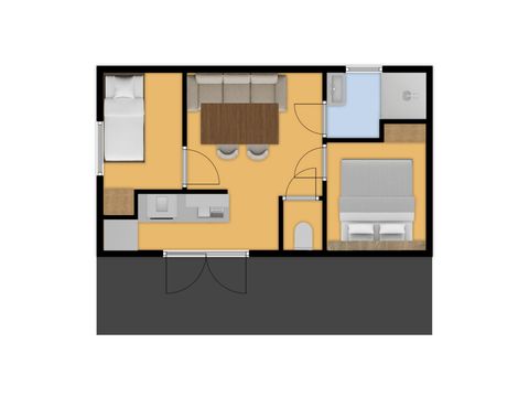 MOBILE HOME 3 people - Mobil home de Zeerob nr. 1