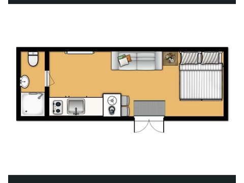 Chalet 2 persons - Bosuil Camping Chalet