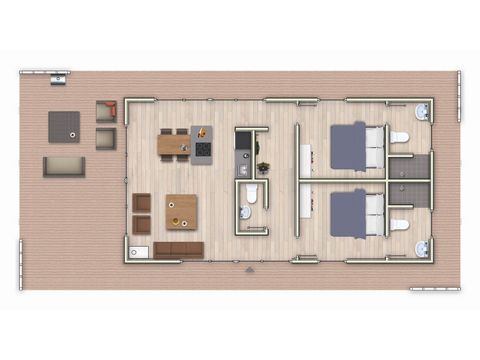 Bungalow 4 persons - Woody Lodge Florian