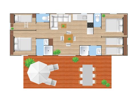 Bungalow 8 persons - Cottage Next XXL Family