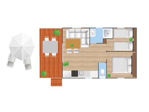 Bungalow 4 persons - Fish Cabin