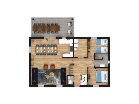 Group accommodation 12 persons - Luxury