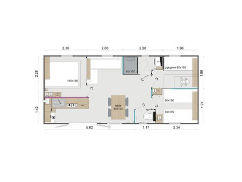 MOBILE HOME 6 people - Superior 3 bedrooms