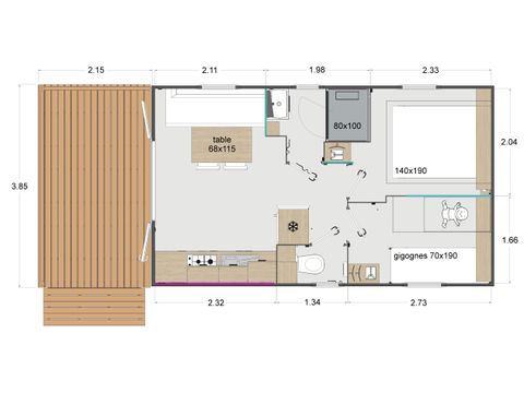 MOBILE HOME 4 people - Comfort 2 bedrooms