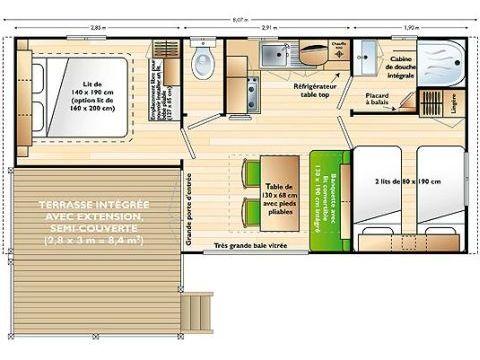 MOBILE HOME 4 people - mobile home/chalet TV
