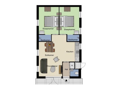 Bungalow 4 persons - Maashoeve