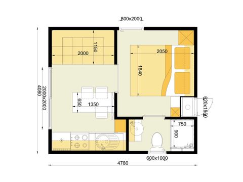 Mobile home 2 persons - Mobile-home | Comfort | 1 Bedrooms | 2 Pers. | Raised terrace | Air conditioning | TV